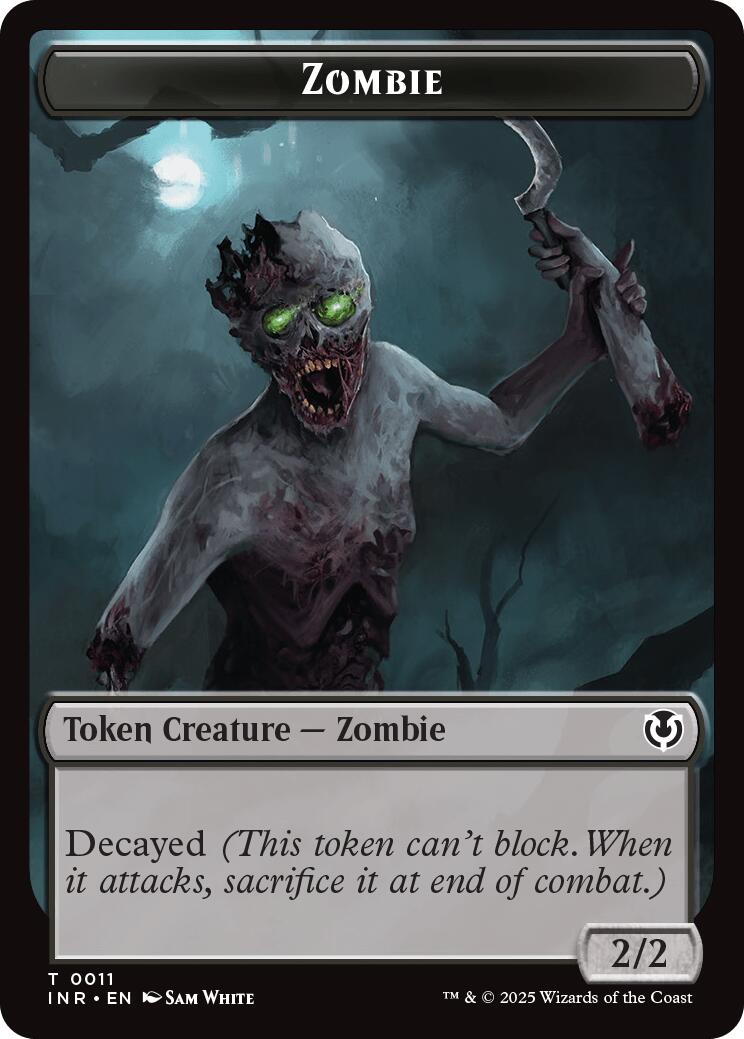 Zombie (0011) // Zombie (0012) Double-Sided Token [Innistrad Remastered Tokens] | Eastridge Sports Cards & Games