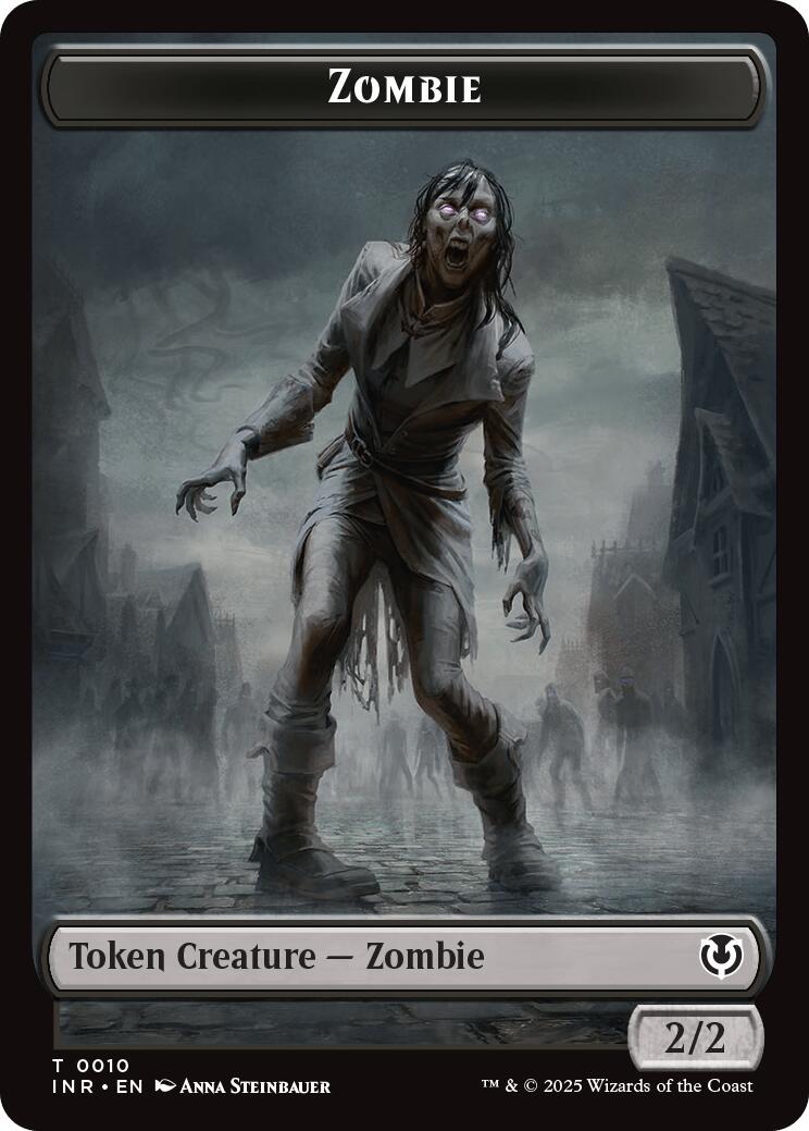 Zombie (0010) // Blood Double-Sided Token [Innistrad Remastered Tokens] | Eastridge Sports Cards & Games