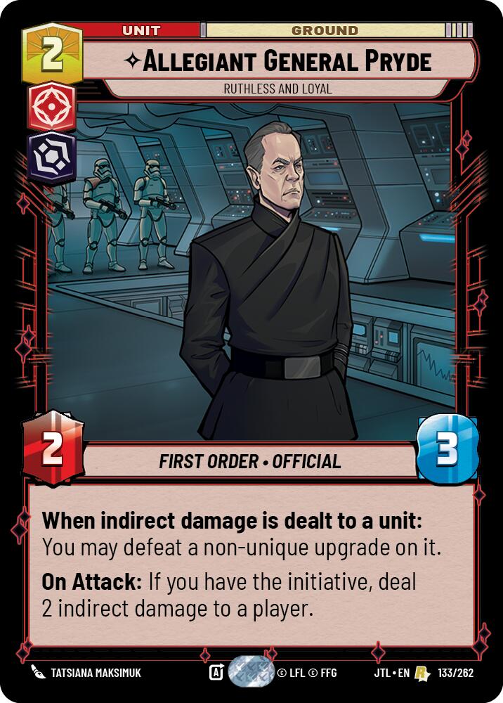 Allegiant General Pryde - Ruthless and Loyal (133/262) (133/257) [Jump to Lightspeed] | Eastridge Sports Cards & Games