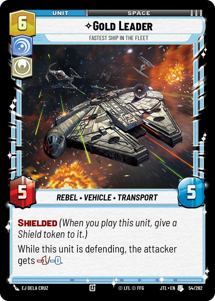 Gold Leader - Fastest Ship in the Fleet (054/262) (054/257) [Jump to Lightspeed] | Eastridge Sports Cards & Games