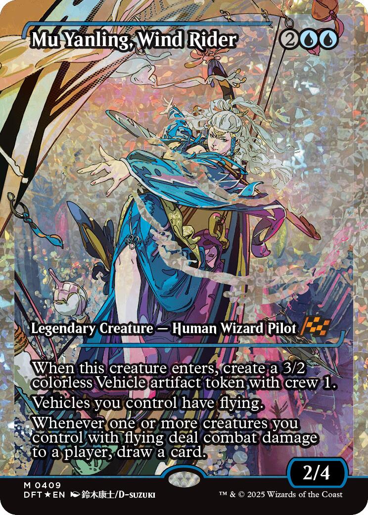 Mu Yanling, Wind Rider (Showcase Fracture Foil) (Japanese) [Aetherdrift] | Eastridge Sports Cards & Games