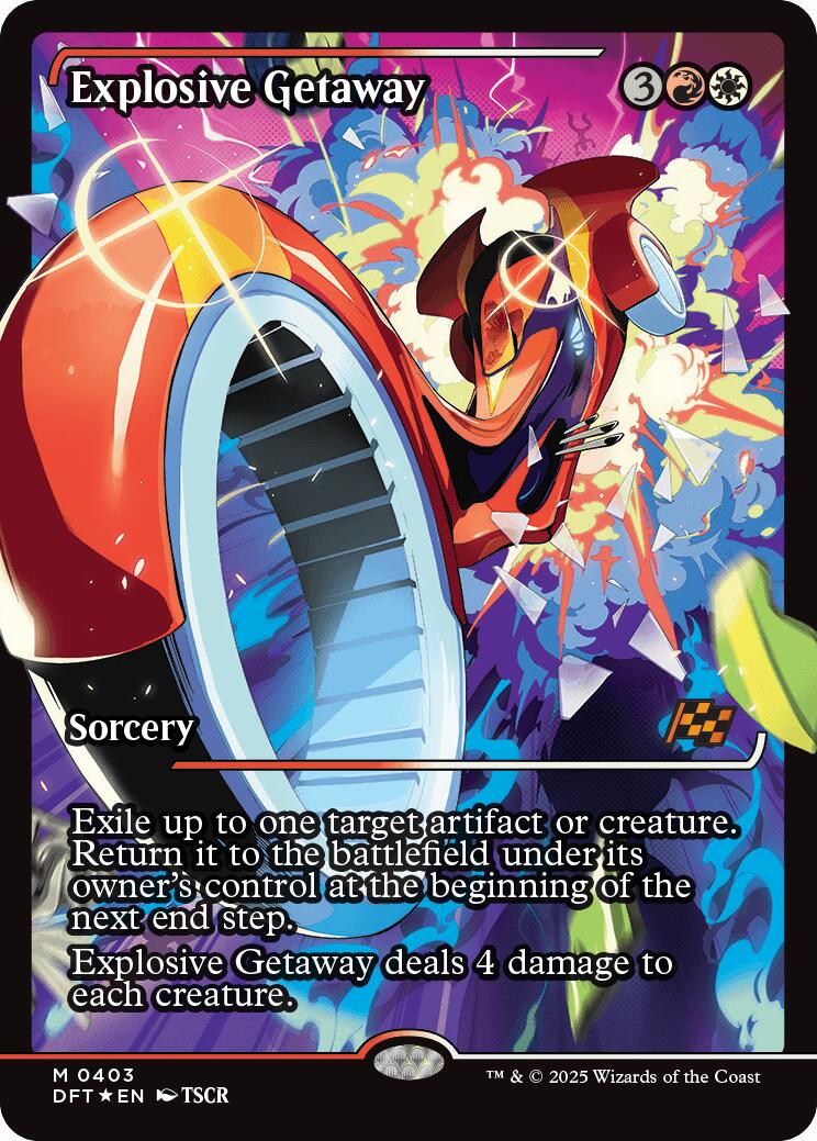 Explosive Getaway (Showcase) (Japanese) [Aetherdrift] | Eastridge Sports Cards & Games