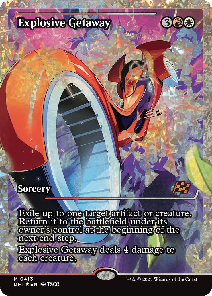 Explosive Getaway (Showcase Fracture Foil) (Japanese) [Aetherdrift] | Eastridge Sports Cards & Games