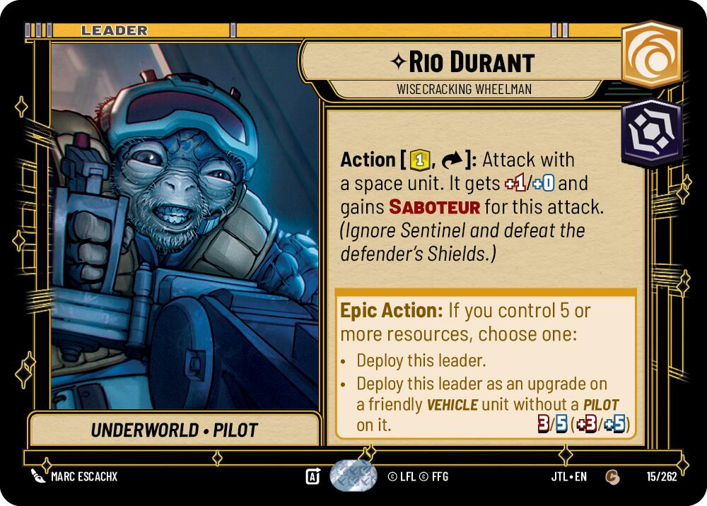 Rio Durant - Wisecrack Wheelman (015/262) (015/257) [Jump to Lightspeed] | Eastridge Sports Cards & Games