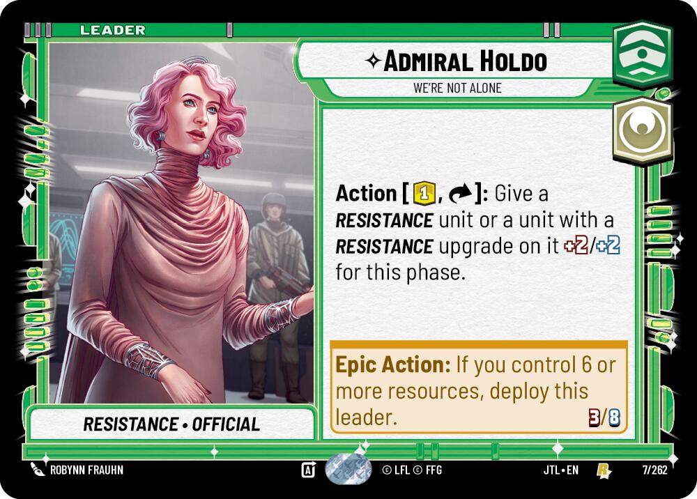 Admiral Holdo - We're Not Alone (007/262) (007/257) [Jump to Lightspeed] | Eastridge Sports Cards & Games