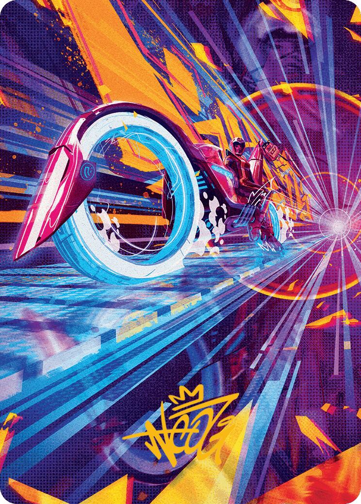Spotcycle Scouter Art Card (Gold-Stamped Signature) [Aetherdrift Art Series] | Eastridge Sports Cards & Games