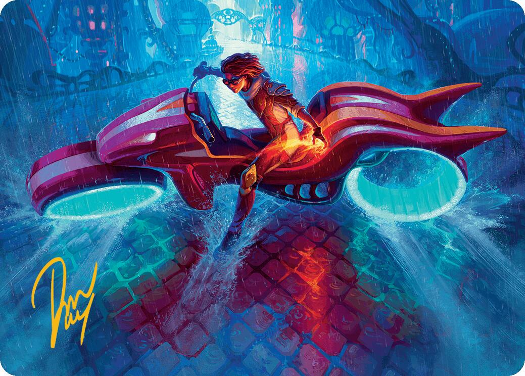 Chandra, Spark Hunter Art Card (Gold-Stamped Signature) [Aetherdrift Art Series] | Eastridge Sports Cards & Games