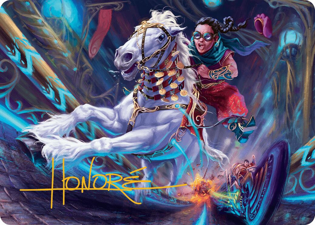 Gilded Ghoda Art Card (Gold-Stamped Signature) [Aetherdrift Art Series] | Eastridge Sports Cards & Games
