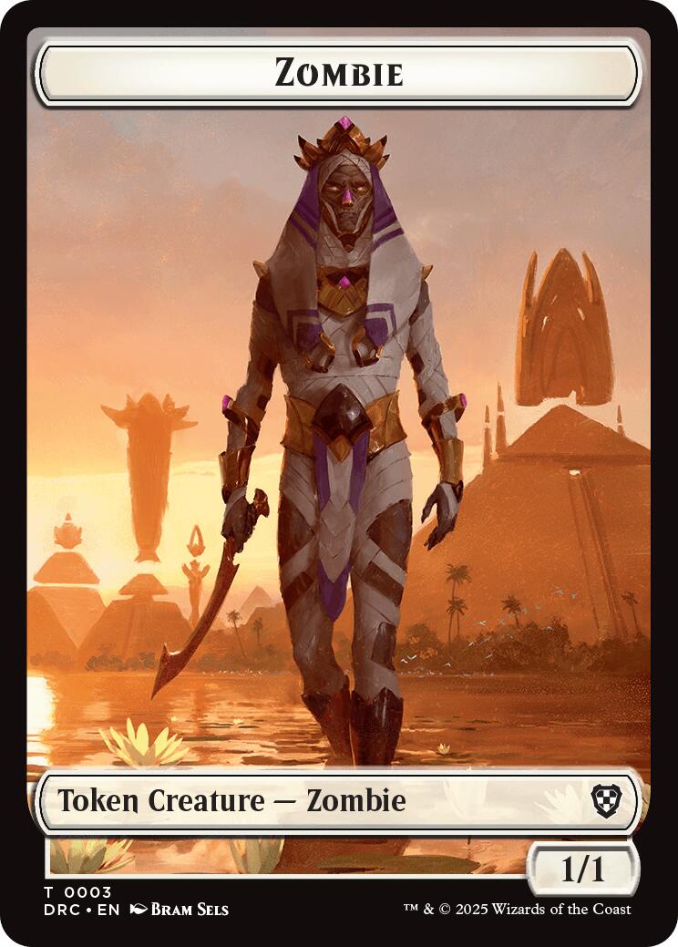 Champion of Wits // Zombie (0003) Double-Sided Token [Aetherdrift Tokens] | Eastridge Sports Cards & Games