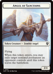 Angel of Sanctions // Zombie (0003) Double-Sided Token [Aetherdrift Tokens] | Eastridge Sports Cards & Games