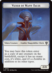 Vizier of Many Faces // Zombie (0003) Double-Sided Token [Aetherdrift Tokens] | Eastridge Sports Cards & Games