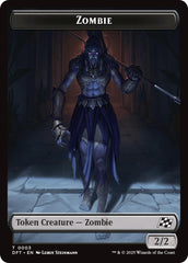 Zombie Warrior // Zombie (0003) Double-Sided Token [Aetherdrift Tokens] | Eastridge Sports Cards & Games