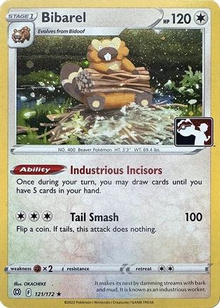 Bibarel (Cosmos Holo) 121/172  - Holofoil Prize Pack Series Cards - Rare