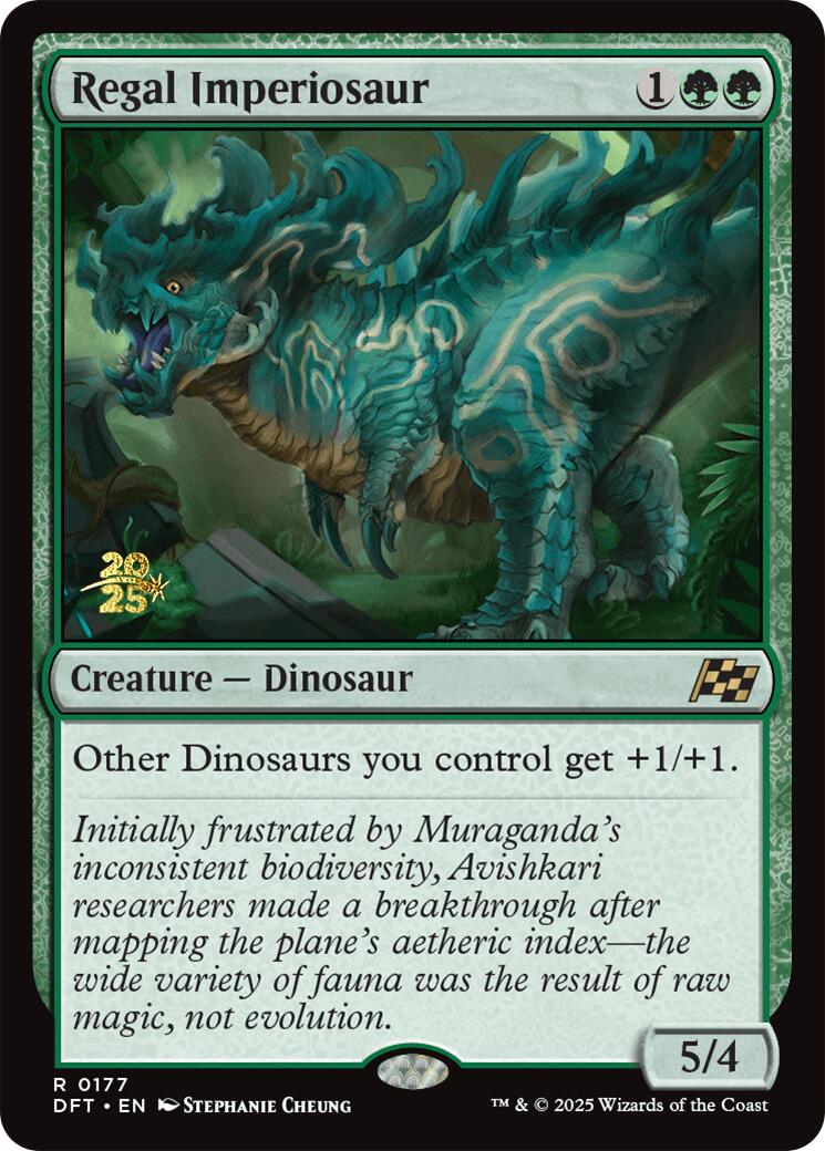 Regal Imperiosaur [Aetherdrift Prerelease Promos] | Eastridge Sports Cards & Games