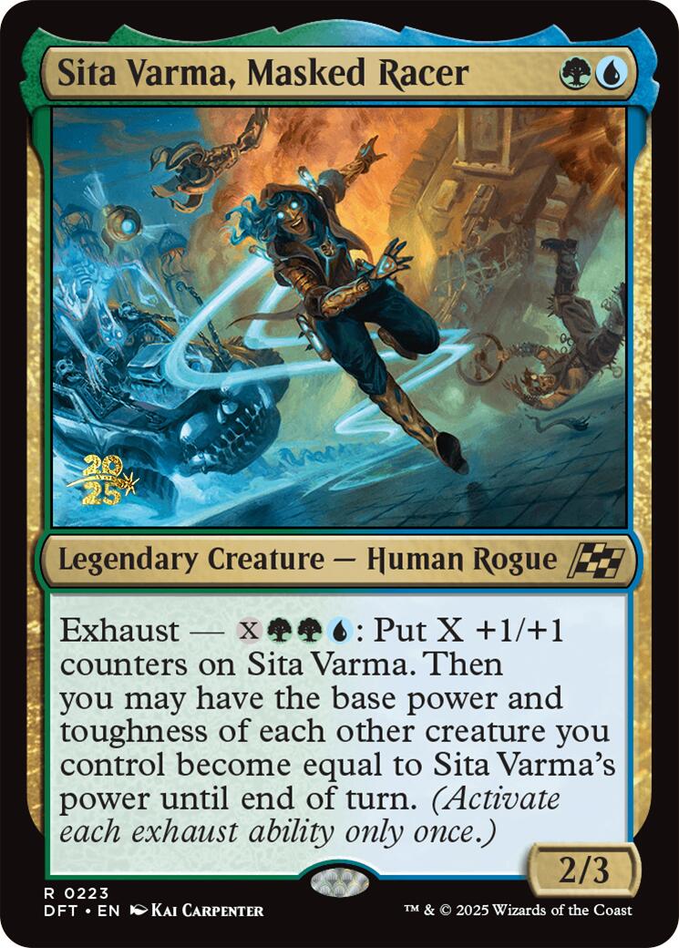 Sita Varma, Masked Racer [Aetherdrift Prerelease Promos] | Eastridge Sports Cards & Games