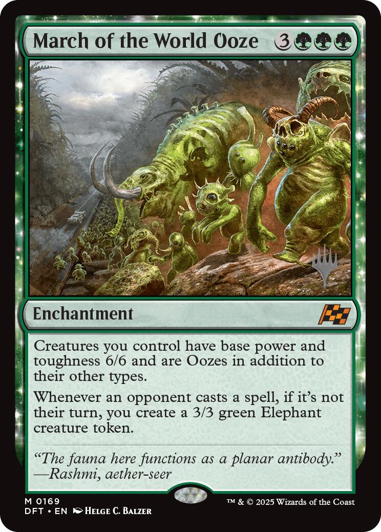 March of the World Ooze [Aetherdrift Promos] | Eastridge Sports Cards & Games