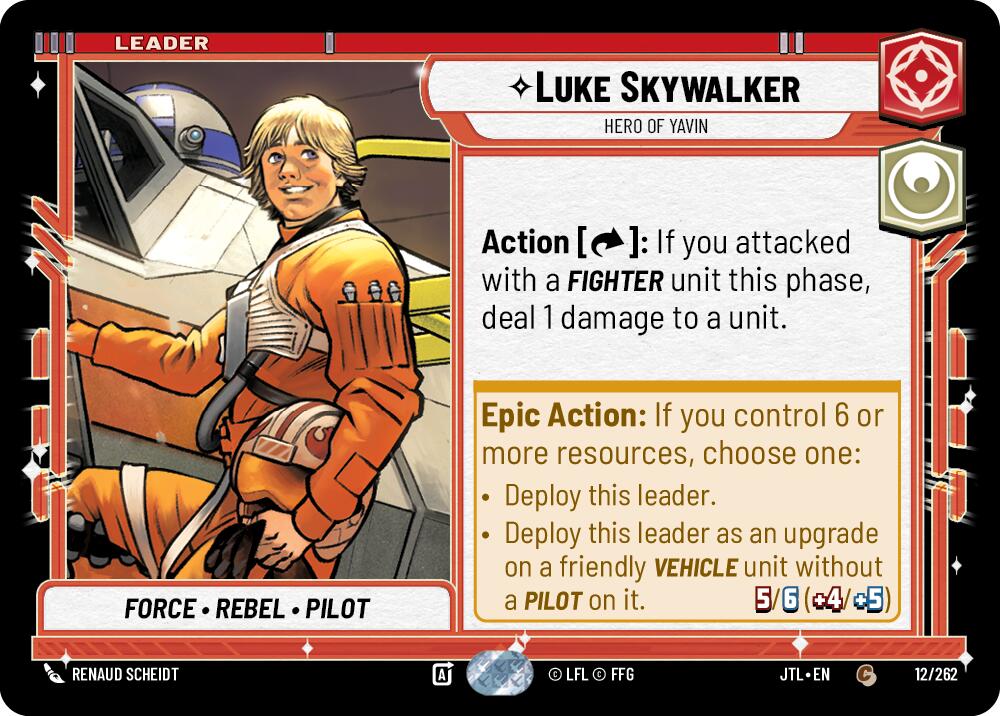 Luke Skywalker - Hero of Yavin (012/262) (012/257) [Jump to Lightspeed] | Eastridge Sports Cards & Games