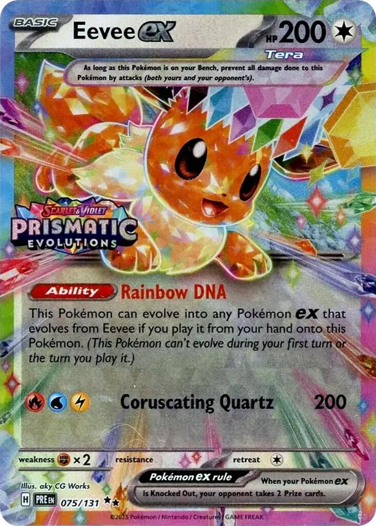 Eevee ex (075/131) (Prismatic Evolutions Stamp) [Scarlet & Violet: Prismatic Evolutions] | Eastridge Sports Cards & Games