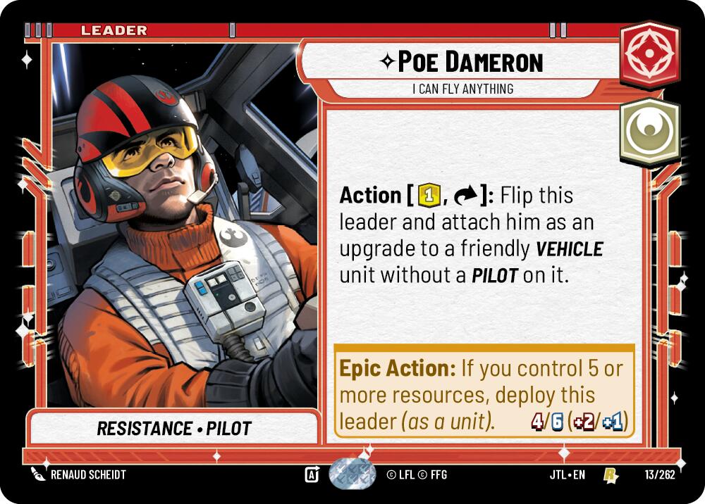 Poe Dameron - I Can Fly Anything (013/262) (013/257) [Jump to Lightspeed] | Eastridge Sports Cards & Games