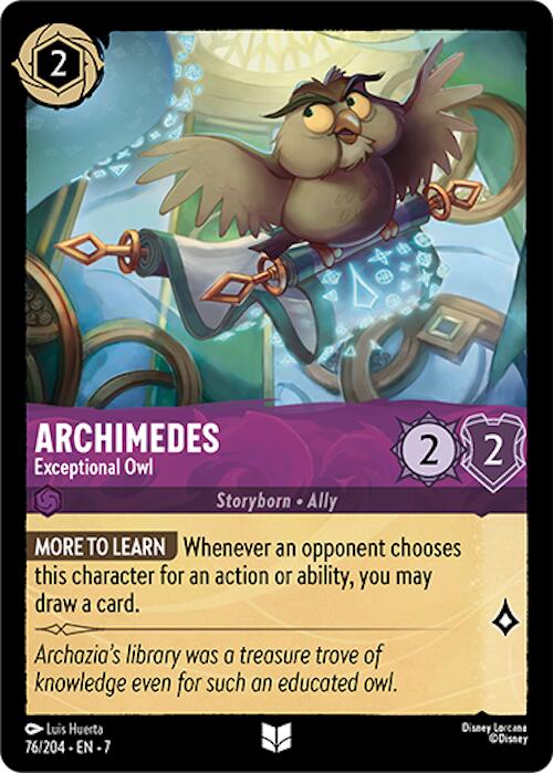 Archimedes - Exceptional Owl (76/204) [Archazia's Island] | Eastridge Sports Cards & Games