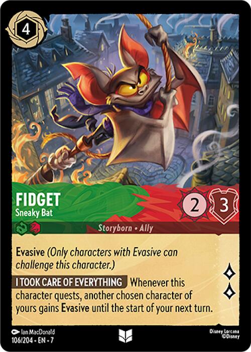 Fidget - Sneaky Bat (106/204) [Archazia's Island] | Eastridge Sports Cards & Games