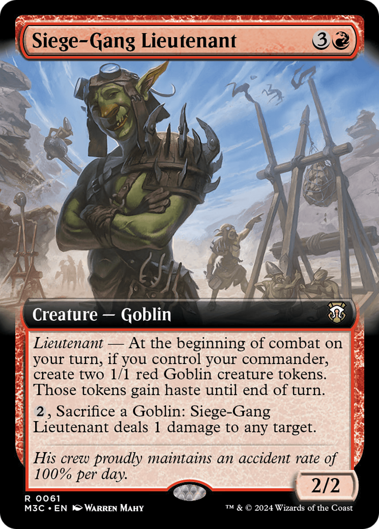Siege-Gang Lieutenant (Extended Art) [Modern Horizons 3 Commander] | Eastridge Sports Cards & Games