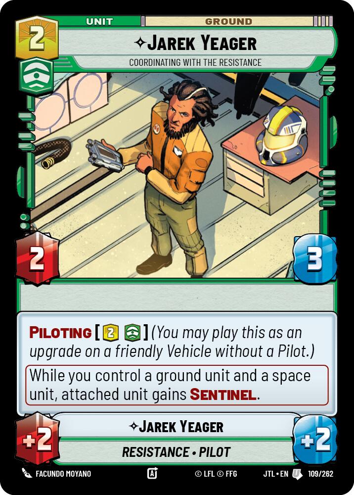 Jarek Yeager - Coordinating With The Resistance (109/262) (109/262) [Jump to Lightspeed] | Eastridge Sports Cards & Games