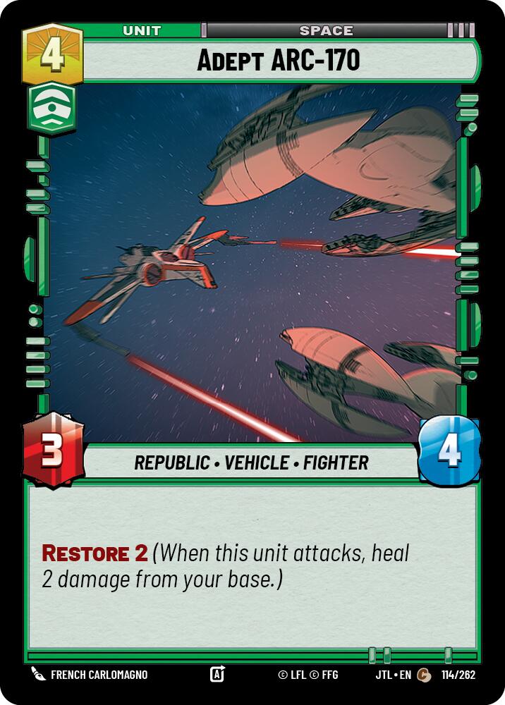 Adept ARC-170 (114/262) (114/262) [Jump to Lightspeed] | Eastridge Sports Cards & Games