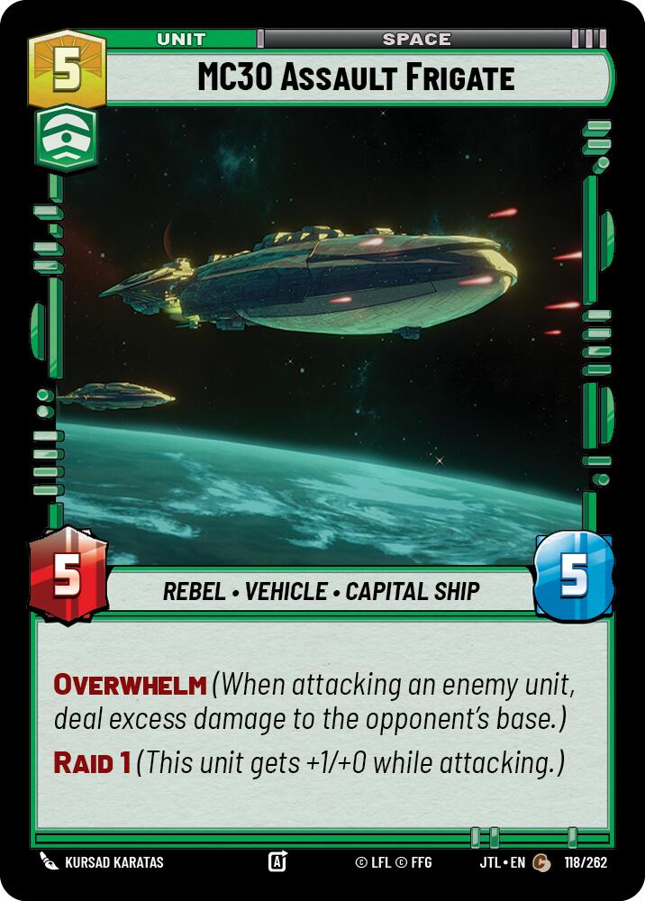 MC30 Assault Frigate (118/262) (118/262) [Jump to Lightspeed] | Eastridge Sports Cards & Games