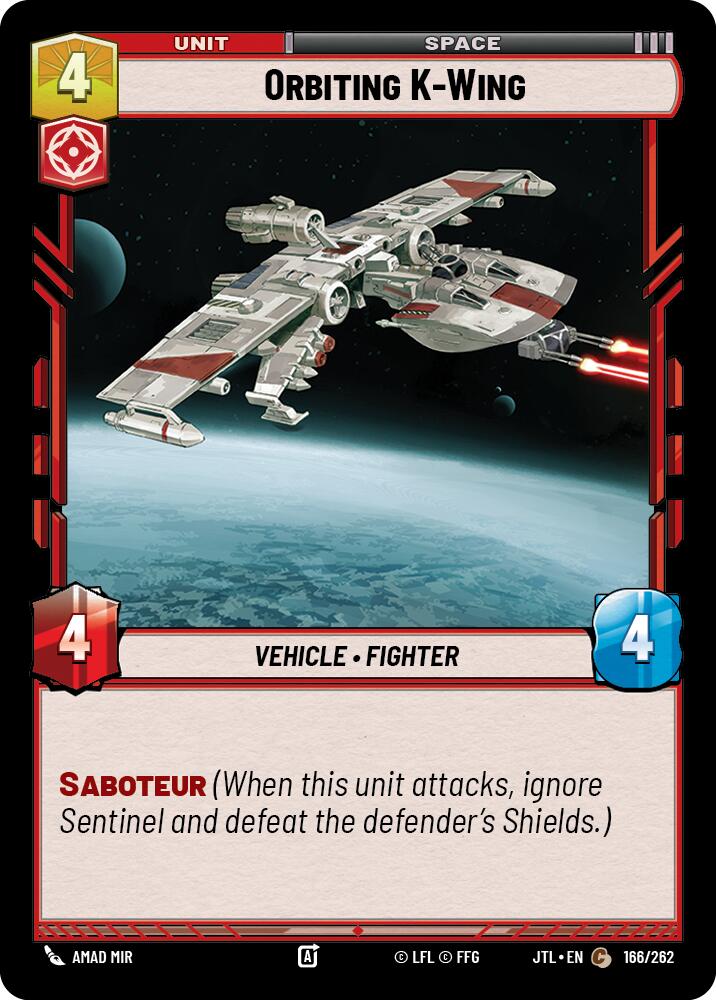 Orbiting K-Wing (166/262) (166/262) [Jump to Lightspeed] | Eastridge Sports Cards & Games