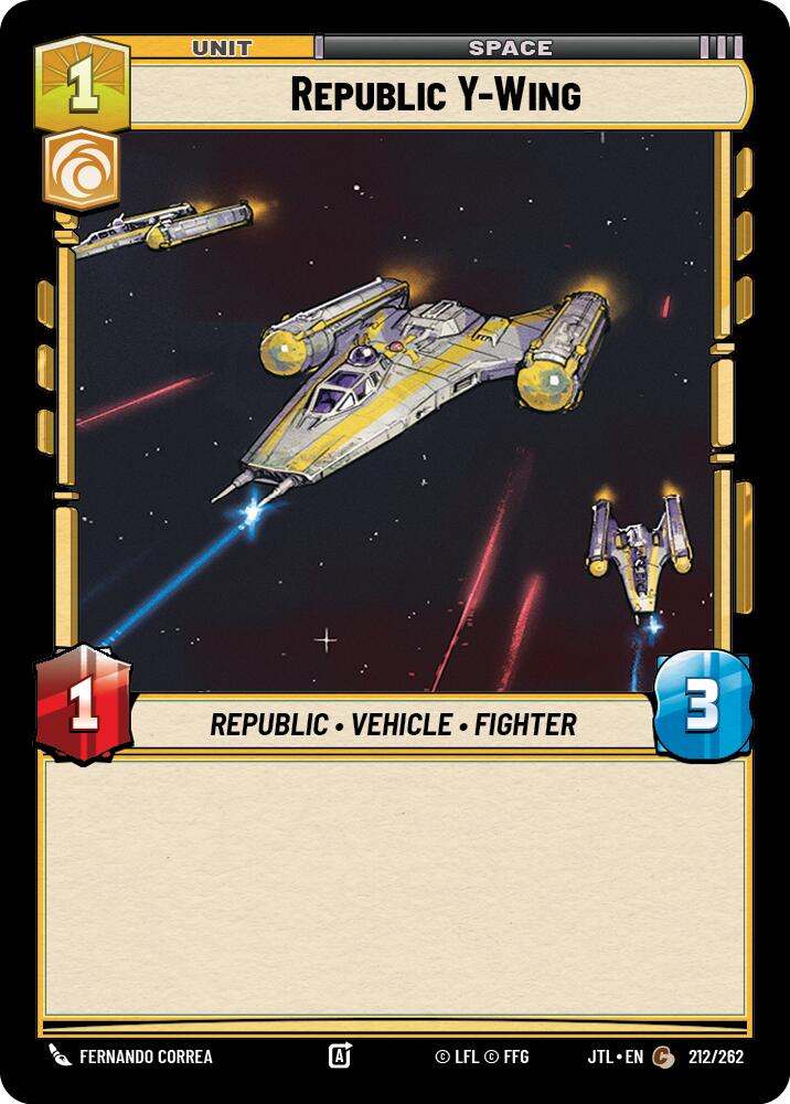 Republic Y-Wing (212/262) (212/262) [Jump to Lightspeed] | Eastridge Sports Cards & Games
