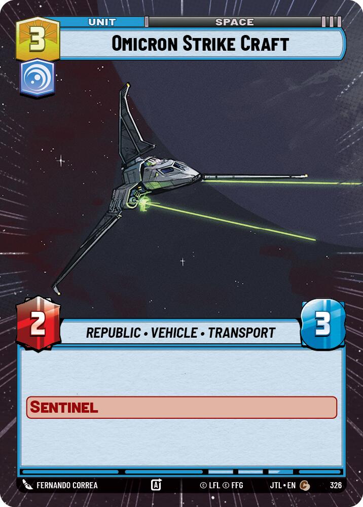 Omicron Strike Craft (326) (Hyperspace) (326) [Jump to Lightspeed] | Eastridge Sports Cards & Games