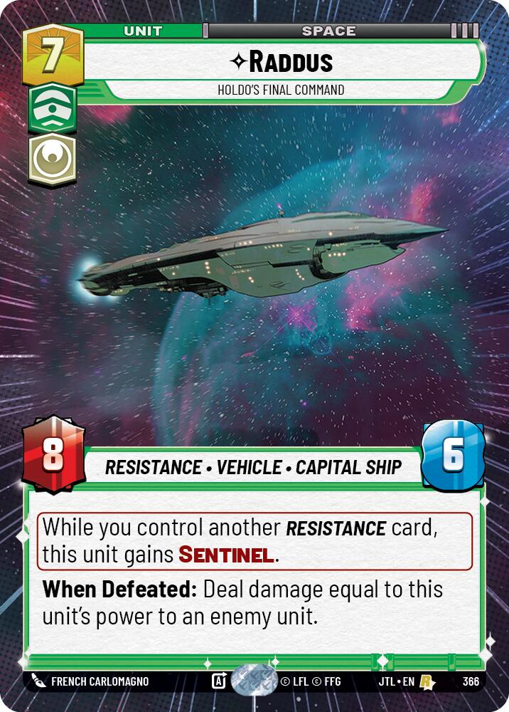Raddus - Holdo's Final Command (366) (Hyperspace) (366) [Jump to Lightspeed] | Eastridge Sports Cards & Games