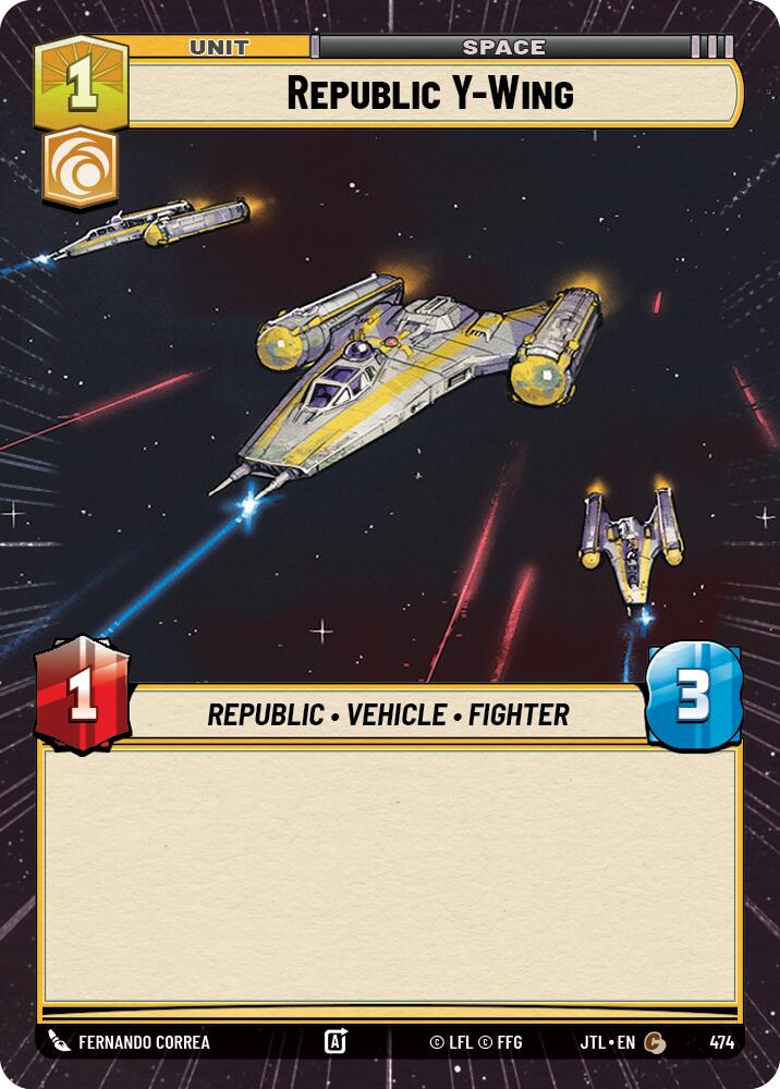 Republic Y-Wing (474) (Hyperspace) (474) [Jump to Lightspeed] | Eastridge Sports Cards & Games