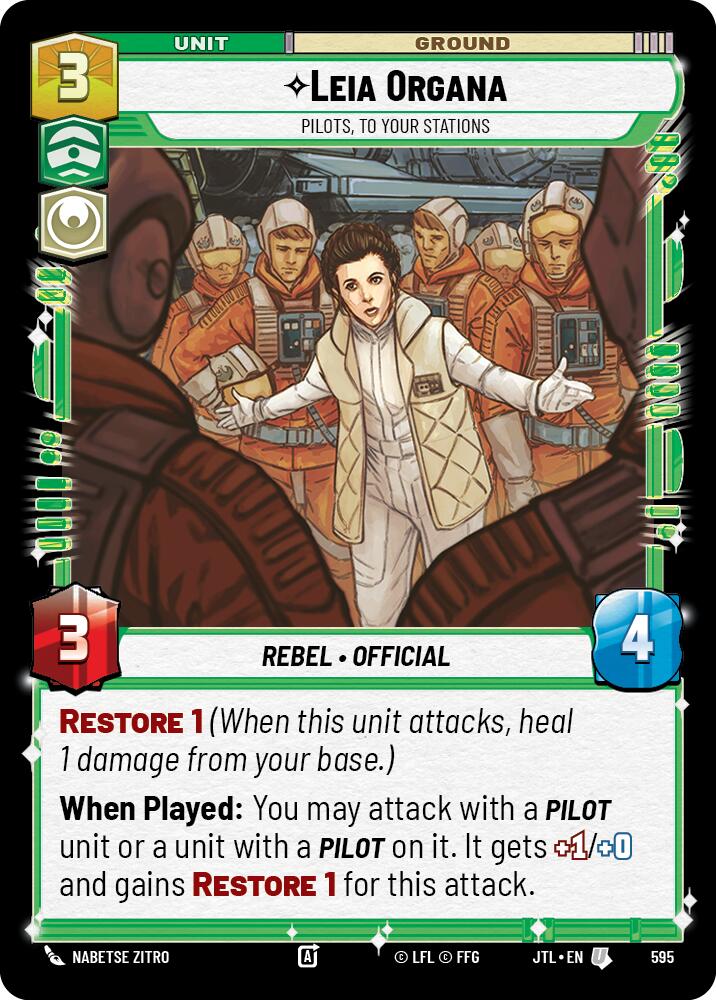 Leia Organa - Pilots, To Your Stations (595) (595) [Jump to Lightspeed] | Eastridge Sports Cards & Games