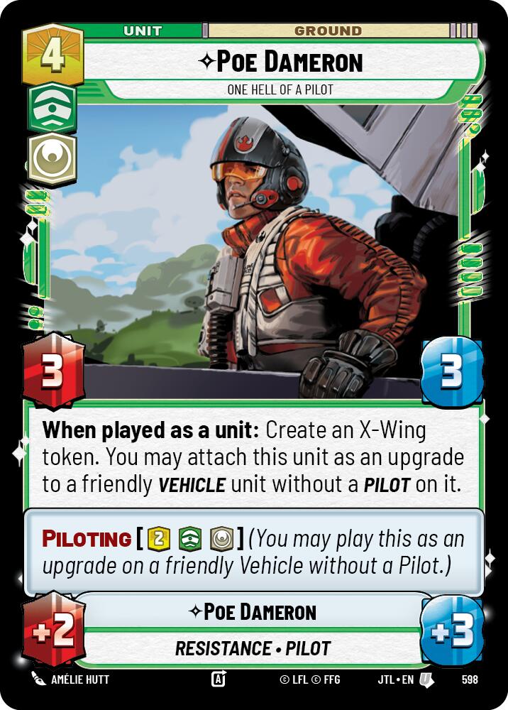 Poe Dameron - One Hell of a Pilot (598) (598) [Jump to Lightspeed] | Eastridge Sports Cards & Games