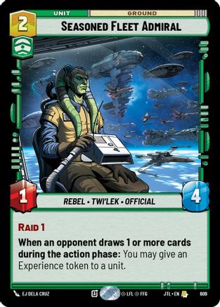 Seasoned Fleet Admiral (Foil) (609) - Jump to Lightspeed Foil