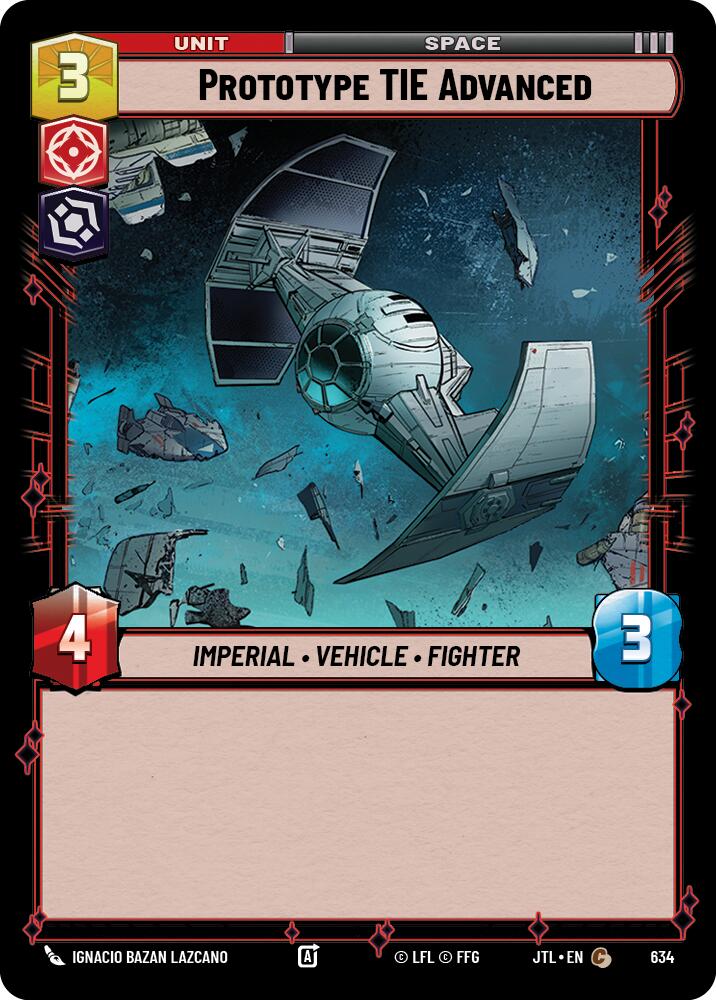 Prototype TIE Advanced (634) (634) [Jump to Lightspeed] | Eastridge Sports Cards & Games