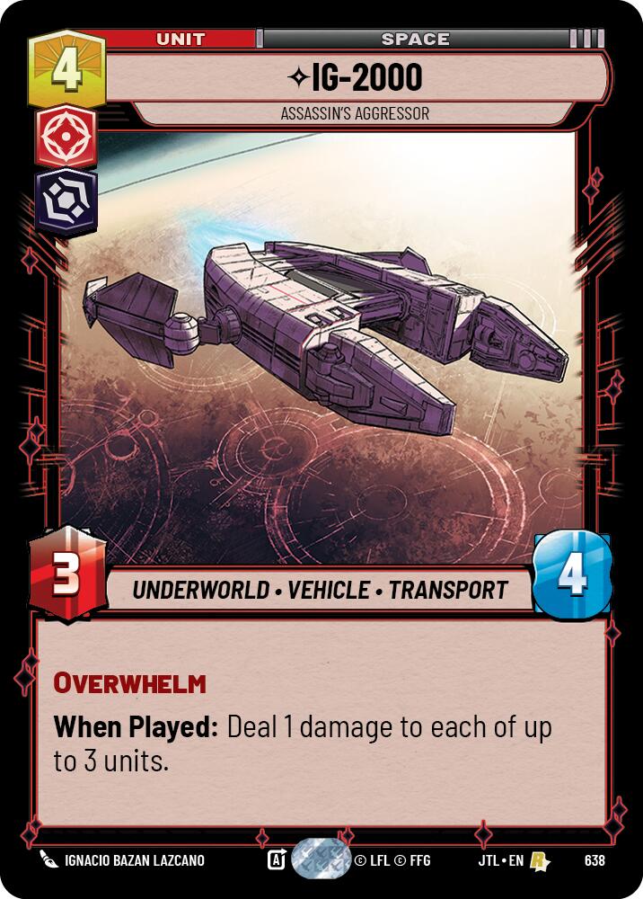 IG-2000 - Assassin's Aggressor (638) (638) [Jump to Lightspeed] | Eastridge Sports Cards & Games
