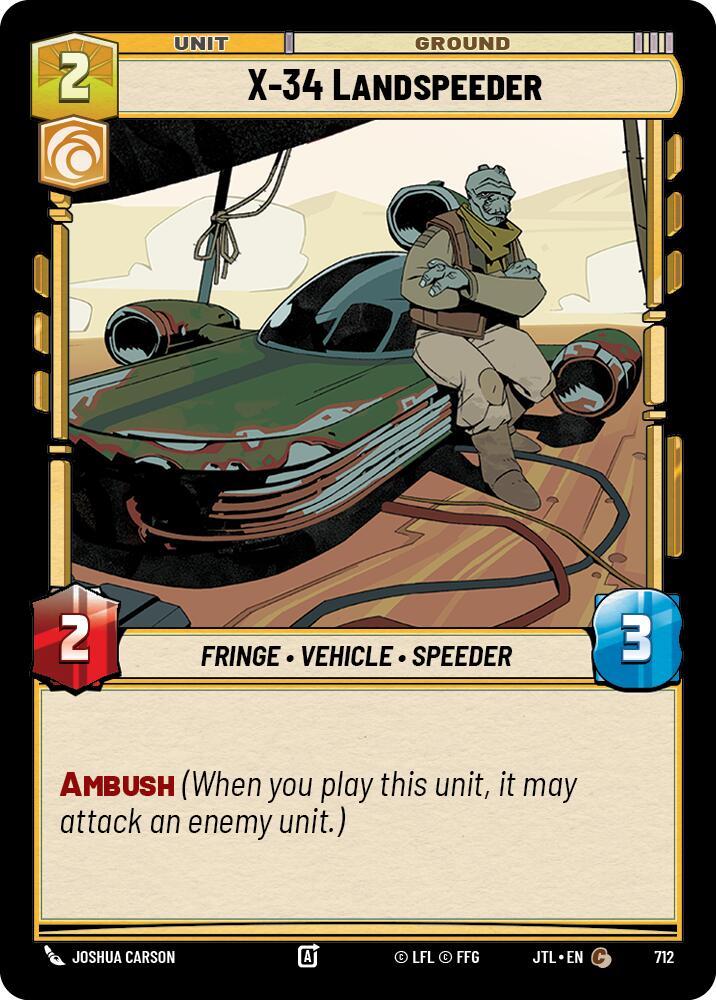 X-34 Landspeeder (712) (712) [Jump to Lightspeed] | Eastridge Sports Cards & Games