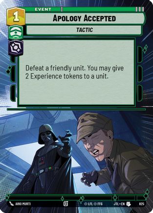 Apology Accepted (Hyperspace Foil) (825) - Jump to Lightspeed Foil