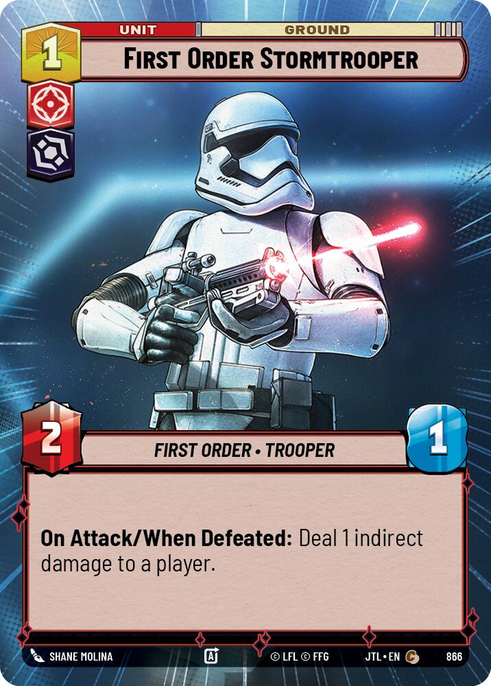 First Order Stormtrooper (866) (Hyperspace Foil) (866) [Jump to Lightspeed] | Eastridge Sports Cards & Games