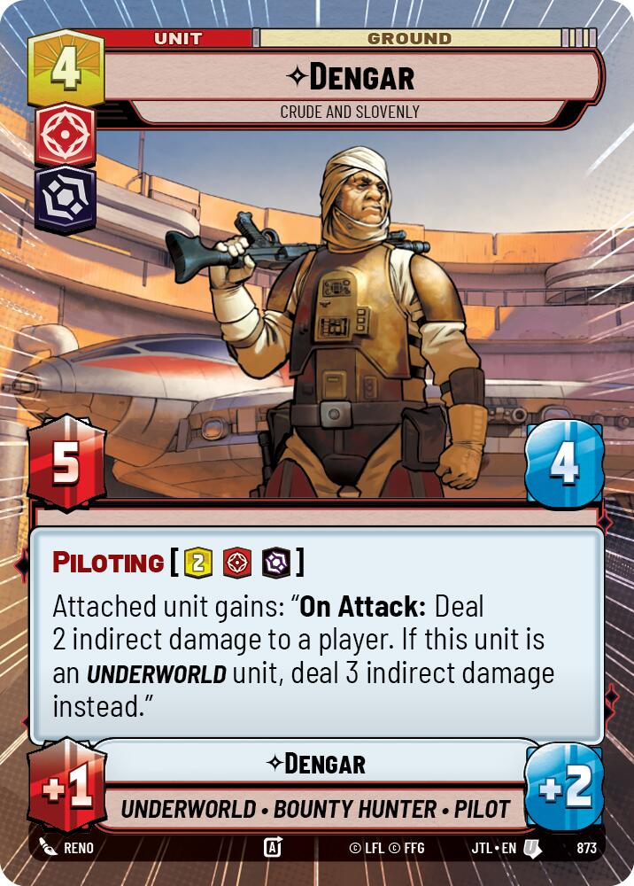 Dengar - Crude and Slovenly (873) (Hyperspace Foil) (873) [Jump to Lightspeed] | Eastridge Sports Cards & Games
