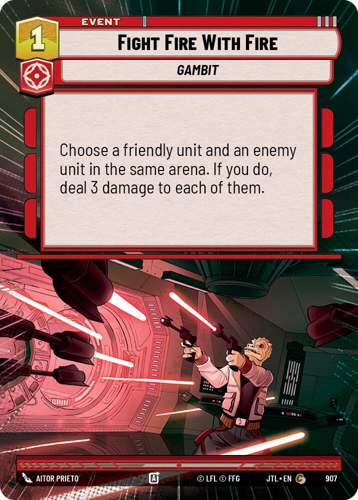 Fight Fire With Fire (907) (Hyperspace Foil) (907) [Jump to Lightspeed] | Eastridge Sports Cards & Games