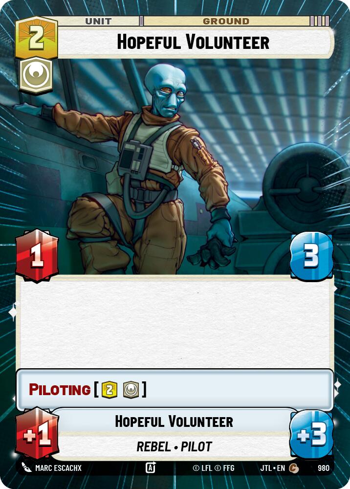 Hopeful Volunteer (980) (Hyperspace Foil) (980) [Jump to Lightspeed] | Eastridge Sports Cards & Games