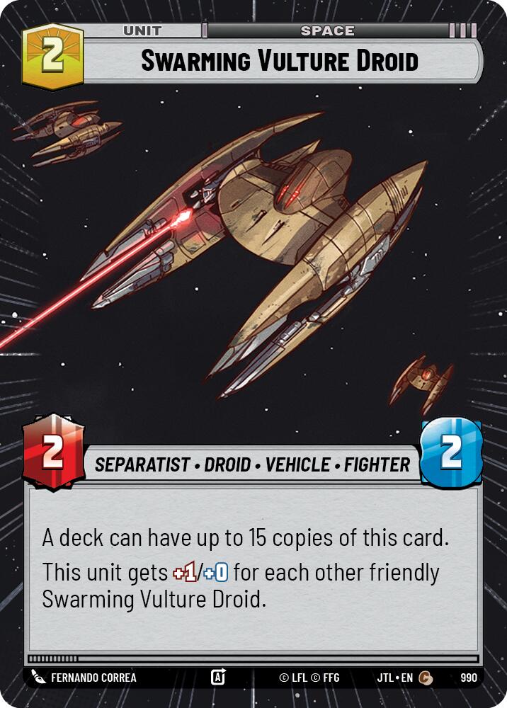 Swarming Vulture Droid (990) (Hyperspace Foil) (990) [Jump to Lightspeed] | Eastridge Sports Cards & Games