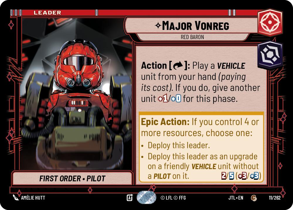 Major Vonreg - Red Baron (011/262) (011/262) [Jump to Lightspeed] | Eastridge Sports Cards & Games