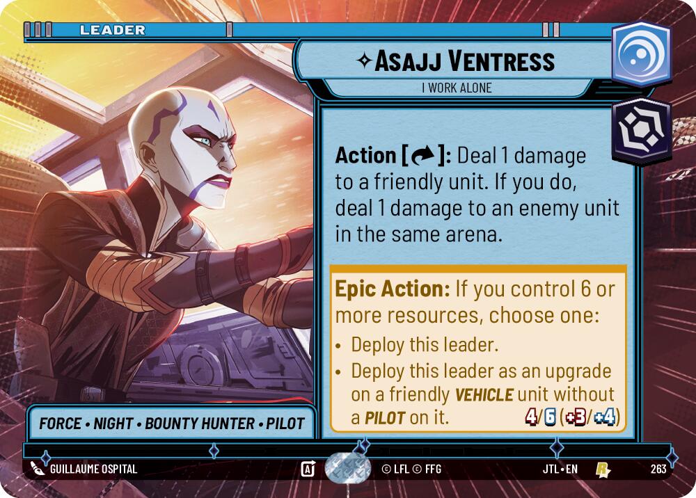 Asajj Ventress - I Work Alone (263) (Hyperspace) (263) [Jump to Lightspeed] | Eastridge Sports Cards & Games