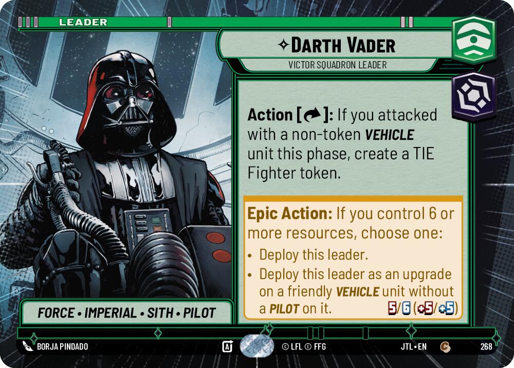 Darth Vader - Victor Squadron Leader (268) (Hyperspace) (268) [Jump to Lightspeed] | Eastridge Sports Cards & Games