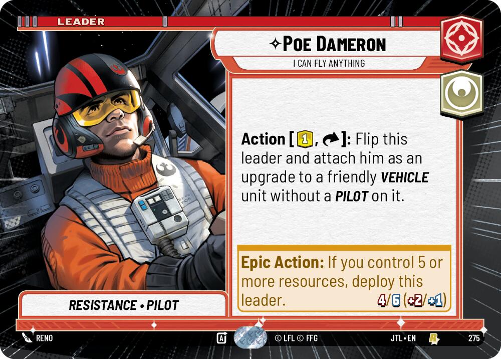 Poe Dameron - I Can Fly Anything (275) (Hyperspace) (275) [Jump to Lightspeed] | Eastridge Sports Cards & Games